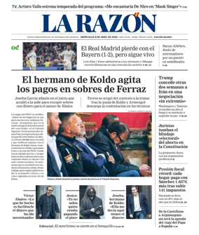 Cover of La Razon (Madrid)