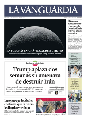 Cover of La Vanguardia
