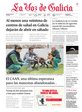 Cover of La Voz de Galicia (Arousa)