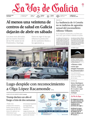 Cover of La Voz de Galicia (Lugo)