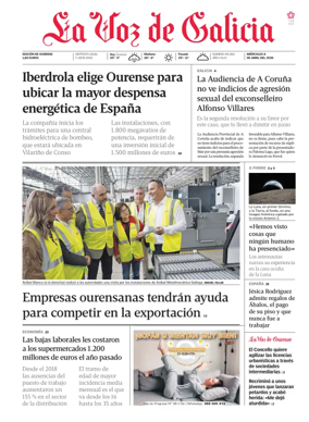 Cover of La Voz de Galicia (Ourense)