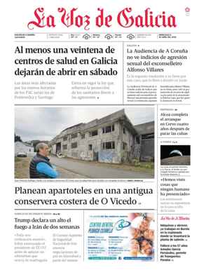 Cover of La Voz de Galicia (Viveiro)