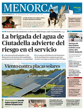 Cover of Menorca Diario Insular