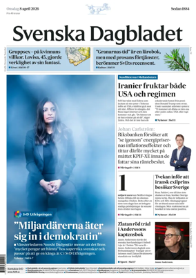 Cover of Svenska Dagbladet