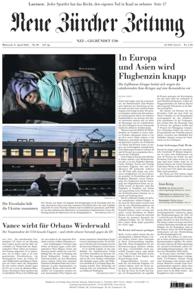 Cover of Neue Zurcher Zeitung