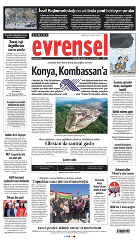 Cover of Evrensel Gazetesi