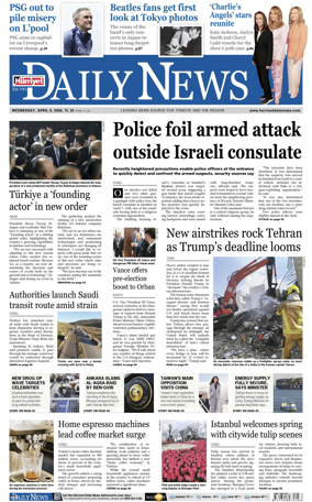 Cover of Hurriyet Daily News & Economic Review