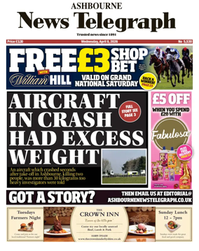 Cover of Ashbourne News Telegraph