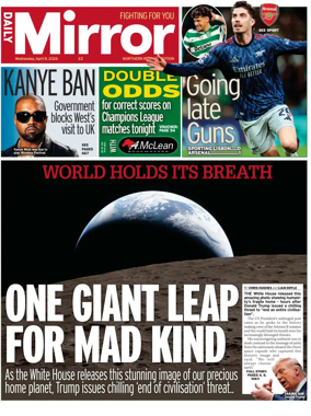 Cover of Daily Mirror (Northern Ireland)