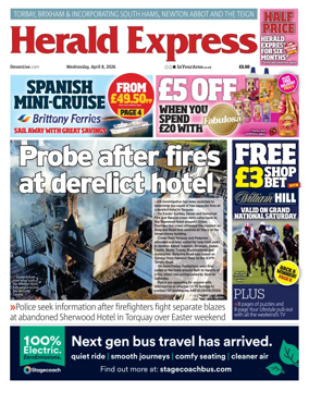Cover of Herald Express (Torbay Brixham & South Hams Edition)