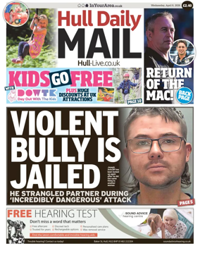 Cover of Hull Daily Mail