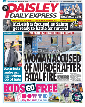 Cover of Paisley Daily Express