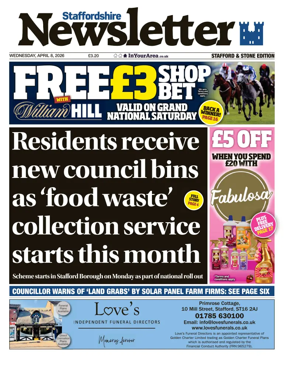 Cover of Staffordshire Newsletter