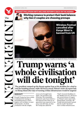 Cover of The Independent