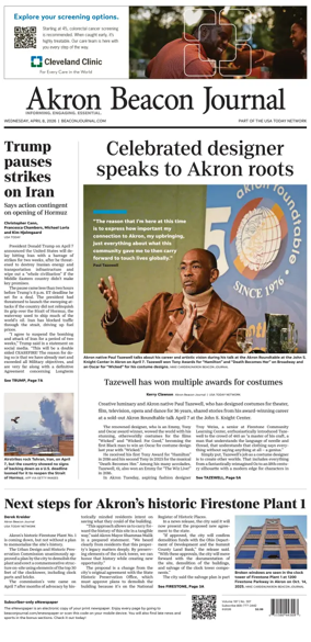 Cover of Akron Beacon Journal