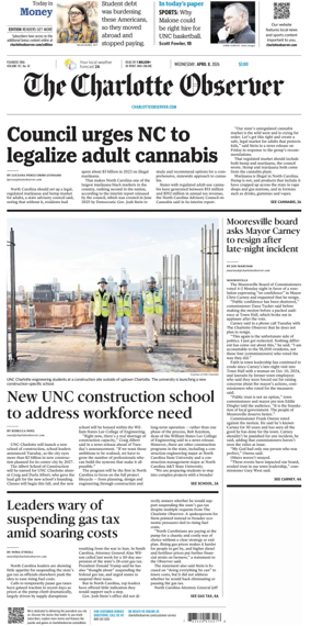 Cover of The Charlotte Observer