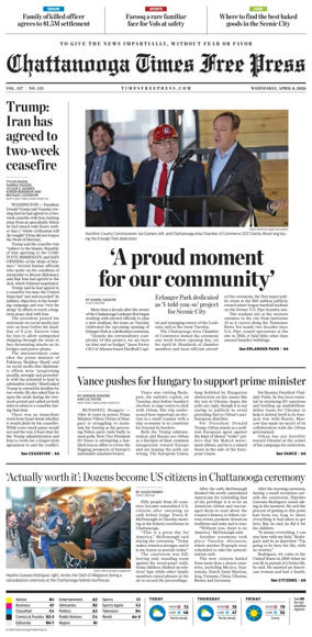 Cover of Chattanooga Times Free Press