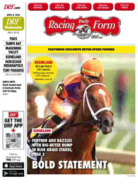 Cover of Daily Racing Form National Digital Edition