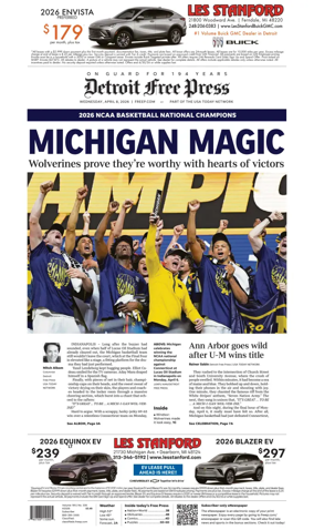 Cover of Detroit Free Press