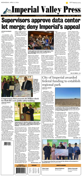 Cover of Imperial Valley Press