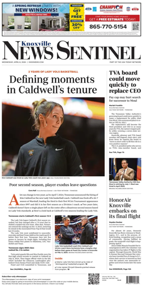 Cover of Knoxville News Sentinel