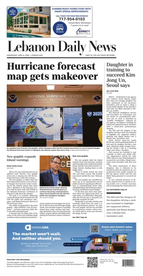 Cover of Lebanon Daily News