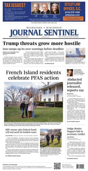 Cover of Milwaukee Journal Sentinel