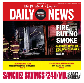 Cover of Philadelphia Daily News