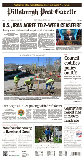 Cover of Pittsburgh Post-Gazette