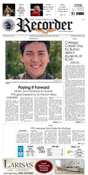 Cover of Porterville Recorder