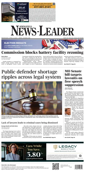 Cover of Springfield News-Leader