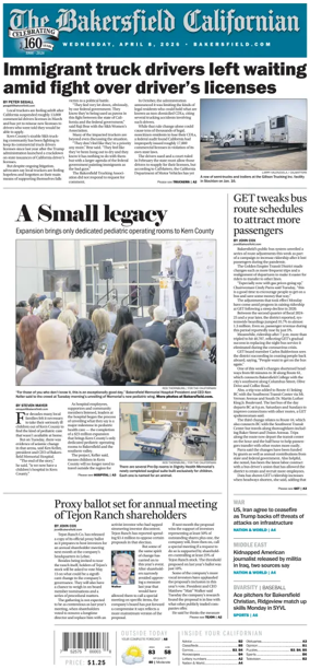 Cover of The Bakersfield Californian