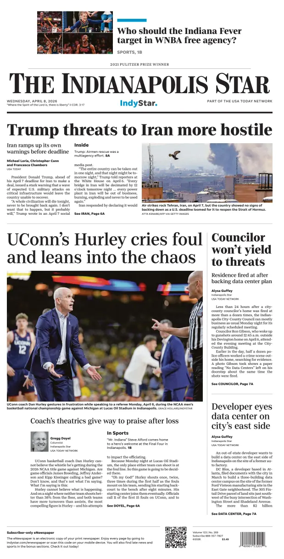 Cover of The Indianapolis Star