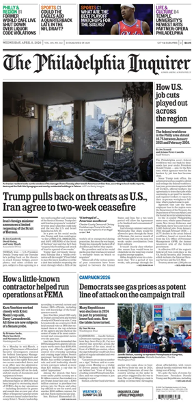 Cover of The Philadelphia Inquirer