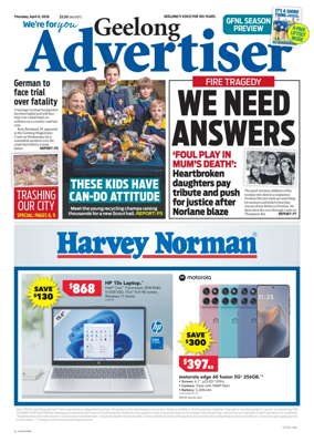 Cover of Geelong Advertiser