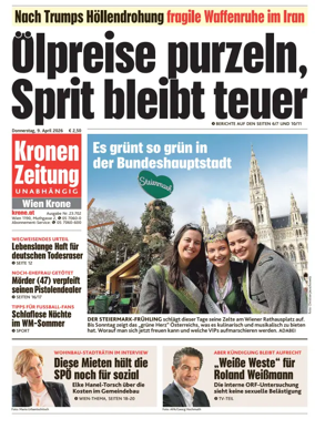 Cover of Kronen Zeitung