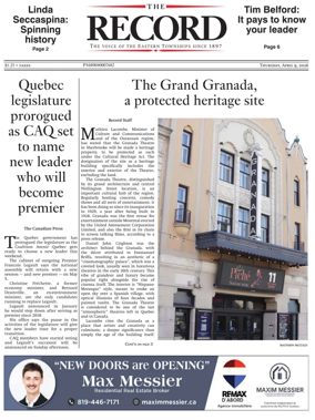 Cover of Sherbrooke Record