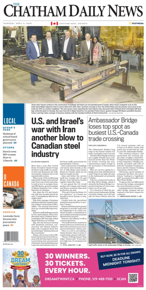 Cover of The Chatham Daily News