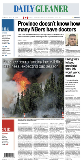 Cover of The Daily Gleaner