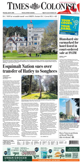 Cover of Times Colonist