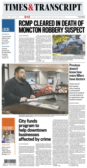 Cover of Times & Transcript