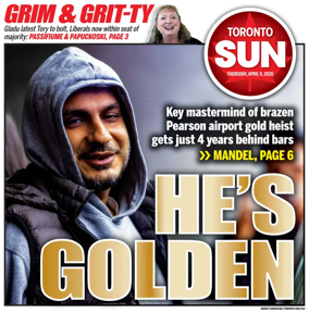 Cover of Toronto Sun