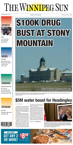 Cover of Winnipeg Sun