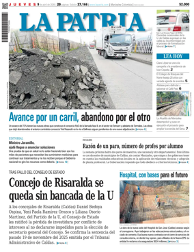 Cover of La Patria (Colombia)