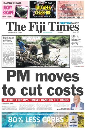 Cover of The Fiji Times