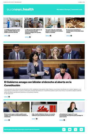 Cover of Euronews Health (Spanish) Compiled Edition