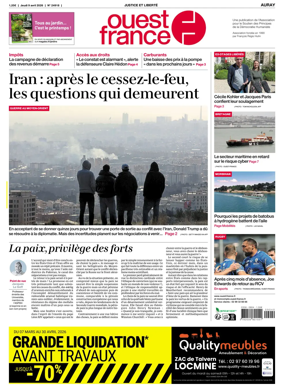 Cover of Ouest France (Auray)