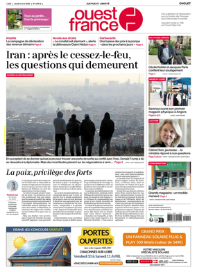 Cover of Ouest France (Cholet)