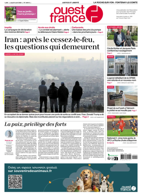 Cover of Ouest France (La Roche-sur-Yon - Fontenay-le-Comte)