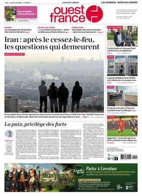 Cover of Ouest France (Les Herbiers / Montaigu)